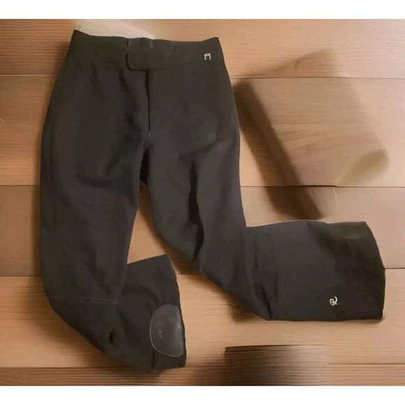 Vintage 80s Roffe Men's Jett Black Ski Pants Stirrups Knee Padding Scholler 32 - Picture 1 of 8